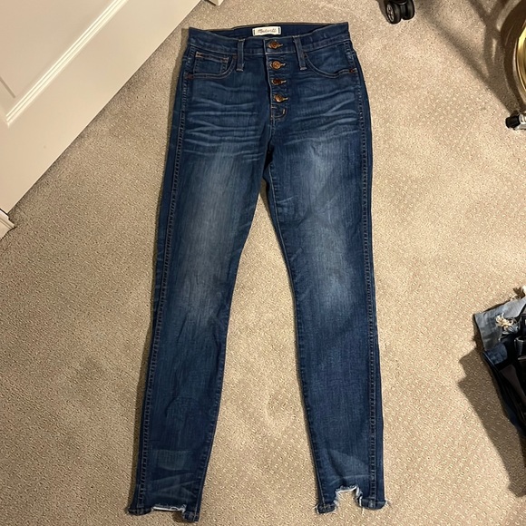 Madewell 10 inch high rise skinny raw hem jean - Picture 1 of 4